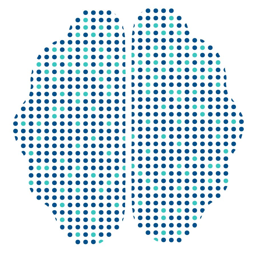 Decorative image of a brain made up with dots - Novara Healthcare - Houston, TX