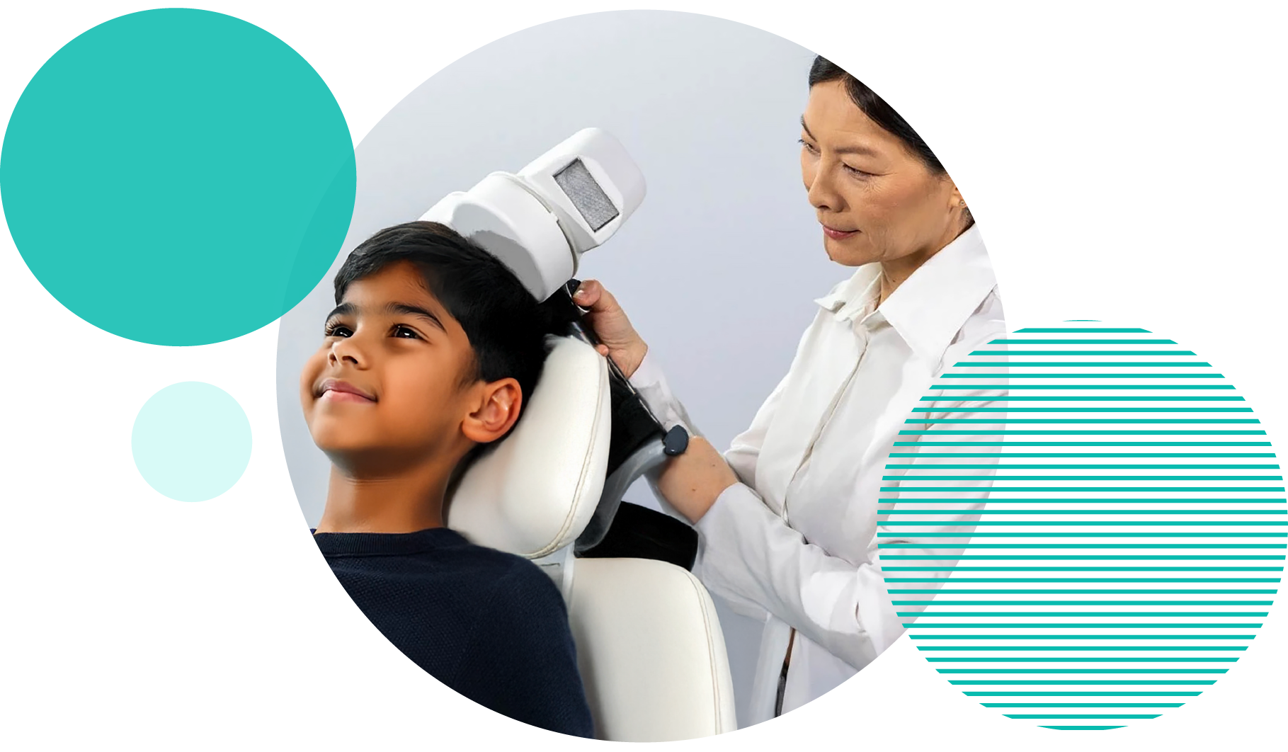 Doctor doing MeRT Treatment on kid - Novara Healthcare - Houston, TX